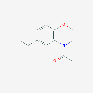 B3002740 1-(6-Propan-2-yl-2,3-dihydro-1,4-benzoxazin-4-yl)prop-2-en-1-one CAS No. 2361638-03-9
