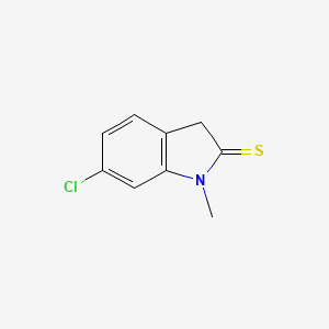 molecular formula C9H8ClNS B3002741 6-chloro-1-methyl-2,3-dihydro-1H-indole-2-thione CAS No. 156136-70-8