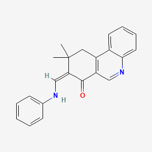 molecular formula C22H20N2O B3002747 (8Z)-8-(anilinomethylidene)-9,9-dimethyl-10H-phenanthridin-7-one CAS No. 866134-10-3