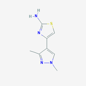 molecular formula C8H10N4S B3002750 4-(1,3-二甲基-1H-吡唑-4-基)-1,3-噻唑-2-胺 CAS No. 956364-00-4