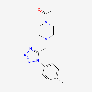 molecular formula C15H20N6O B3002753 1-(4-((1-(p-tolyl)-1H-tetrazol-5-yl)methyl)piperazin-1-yl)ethanone CAS No. 1049366-02-0