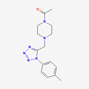 molecular formula C15H20N6O B3002753 1-(4-((1-(对甲苯基)-1H-四唑-5-基)甲基)哌嗪-1-基)乙酮 CAS No. 1049366-02-0