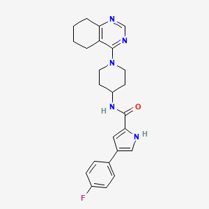 molecular formula C24H26FN5O B3002758 4-(4-氟苯基)-N-(1-(5,6,7,8-四氢喹唑啉-4-基)哌啶-4-基)-1H-吡咯-2-甲酰胺 CAS No. 1903141-71-8