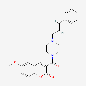 (E)-3-(4-cinnamylpiperazine-1-carbonyl)-6-methoxy-2H-chromen-2-one