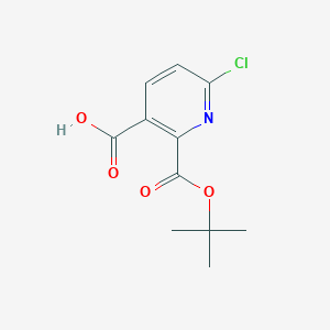 molecular formula C11H12ClNO4 B3002775 2-(tert-Butoxycarbonyl)-6-chloronicotinic acid CAS No. 1224194-44-8; 2197685-82-6