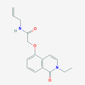 molecular formula C16H18N2O3 B3002779 N-烯丙基-2-((2-乙基-1-氧代-1,2-二氢异喹啉-5-基)氧基)乙酰胺 CAS No. 898411-61-5