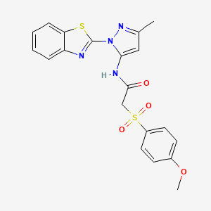 N-(1-(benzo[d]thiazol-2-yl)-3-methyl-1H-pyrazol-5-yl)-2-((4-methoxyphenyl)sulfonyl)acetamide