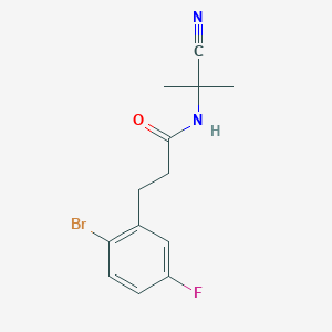 molecular formula C13H14BrFN2O B3002782 3-(2-bromo-5-fluorophenyl)-N-(1-cyano-1-methylethyl)propanamide CAS No. 1787965-84-7