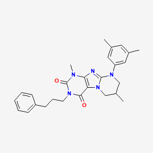 9-(3,5-dimethylphenyl)-1,7-dimethyl-3-(3-phenylpropyl)-7,8-dihydro-6H-purino[7,8-a]pyrimidine-2,4-dione