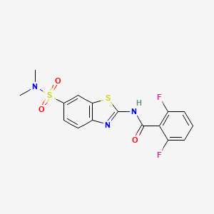 N-[6-(dimethylsulfamoyl)-1,3-benzothiazol-2-yl]-2,6-difluorobenzamide