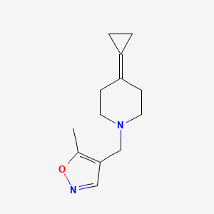 molecular formula C13H18N2O B3002798 4-[(4-Cyclopropylidenepiperidin-1-yl)methyl]-5-methyl-1,2-oxazole CAS No. 2034351-95-4