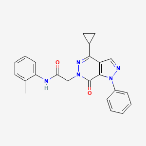 2-(4-cyclopropyl-7-oxo-1-phenylpyrazolo[3,4-d]pyridazin-6-yl)-N-(2-methylphenyl)acetamide