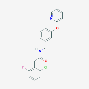 molecular formula C20H16ClFN2O2 B3002803 2-(2-chloro-6-fluorophenyl)-N-(3-(pyridin-2-yloxy)benzyl)acetamide CAS No. 1706404-33-2