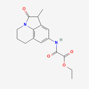 molecular formula C16H18N2O4 B3002804 2-((1-甲基-2-氧代-2,4,5,6-四氢-1H-吡咯并[3,2,1-ij]喹啉-8-基)氨基)-2-氧代乙酸乙酯 CAS No. 1207048-52-9