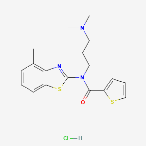 N-(3-(dimethylamino)propyl)-N-(4-methylbenzo[d]thiazol-2-yl)thiophene-2-carboxamide hydrochloride