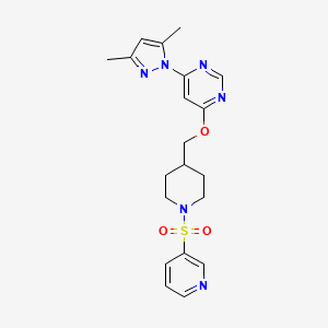 4-(3,5-Dimethylpyrazol-1-yl)-6-[(1-pyridin-3-ylsulfonylpiperidin-4-yl)methoxy]pyrimidine