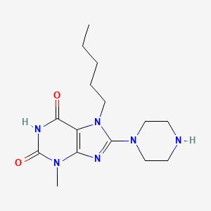 3-Methyl-7-pentyl-8-piperazin-1-ylpurine-2,6-dione
