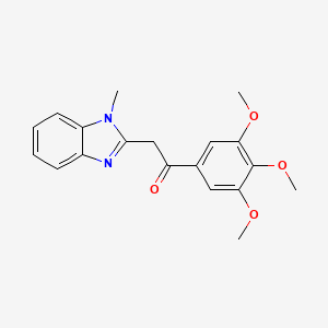 molecular formula C19H20N2O4 B3002837 2-(1-methyl-1H-1,3-benzodiazol-2-yl)-1-(3,4,5-trimethoxyphenyl)ethan-1-one CAS No. 885524-51-6