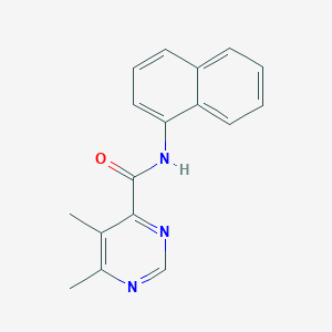 molecular formula C17H15N3O B3002847 5,6-Dimethyl-N-naphthalen-1-ylpyrimidine-4-carboxamide CAS No. 2380181-74-6