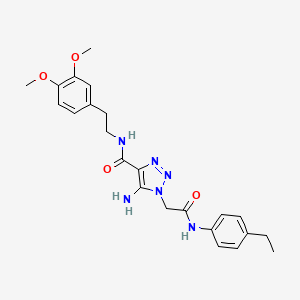 5-amino-N-(3,4-dimethoxyphenethyl)-1-(2-((4-ethylphenyl)amino)-2-oxoethyl)-1H-1,2,3-triazole-4-carboxamide