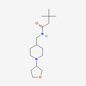 3,3-dimethyl-N-((1-(tetrahydrofuran-3-yl)piperidin-4-yl)methyl)butanamide