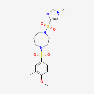 1-((4-methoxy-3-methylphenyl)sulfonyl)-4-((1-methyl-1H-imidazol-4-yl)sulfonyl)-1,4-diazepane