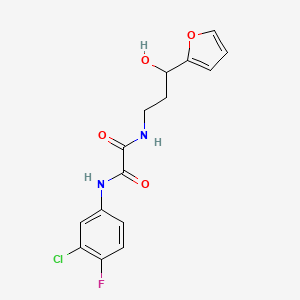 N1-(3-chloro-4-fluorophenyl)-N2-(3-(furan-2-yl)-3-hydroxypropyl)oxalamide