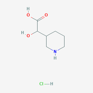 molecular formula C7H14ClNO3 B3002867 2-羟基-2-(哌啶-3-基)乙酸盐酸盐 CAS No. 72351-54-3