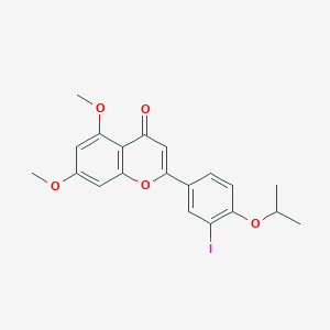 molecular formula C20H19IO5 B300287 2-(3-iodo-4-isopropoxyphenyl)-5,7-dimethoxy-4H-chromen-4-one 