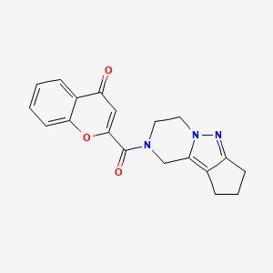 2-(2,3,4,7,8,9-hexahydro-1H-cyclopenta[3,4]pyrazolo[1,5-a]pyrazine-2-carbonyl)-4H-chromen-4-one