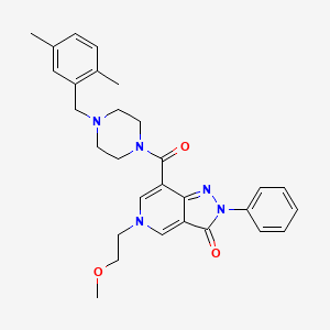 7-(4-(2,5-dimethylbenzyl)piperazine-1-carbonyl)-5-(2-methoxyethyl)-2-phenyl-2H-pyrazolo[4,3-c]pyridin-3(5H)-one