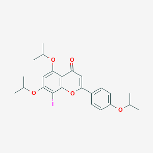 molecular formula C24H27IO5 B300289 8-iodo-5,7-diisopropoxy-2-(4-isopropoxyphenyl)-4H-chromen-4-one 
