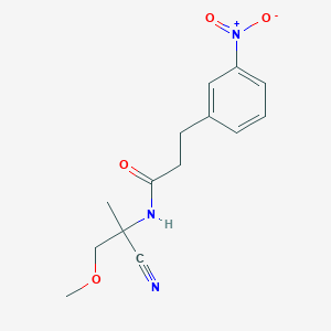 molecular formula C14H17N3O4 B3002894 N-(1-cyano-2-methoxy-1-methylethyl)-3-(3-nitrophenyl)propanamide CAS No. 1427987-16-3