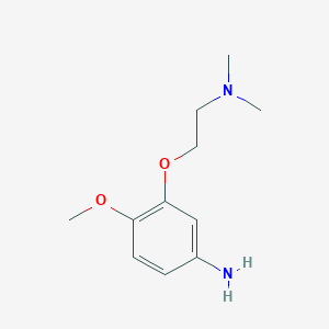 molecular formula C11H18N2O2 B3002896 3-[2-(二甲氨基)乙氧基]-4-甲氧基苯胺 CAS No. 170229-68-2