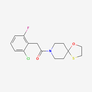 molecular formula C15H17ClFNO2S B3002903 2-(2-Chloro-6-fluorophenyl)-1-(1-oxa-4-thia-8-azaspiro[4.5]decan-8-yl)ethanone CAS No. 1797247-19-8