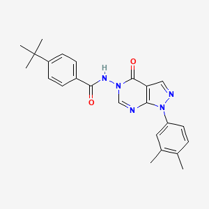 molecular formula C24H25N5O2 B3002906 4-(tert-butyl)-N-(1-(3,4-dimethylphenyl)-4-oxo-1H-pyrazolo[3,4-d]pyrimidin-5(4H)-yl)benzamide CAS No. 899738-06-8