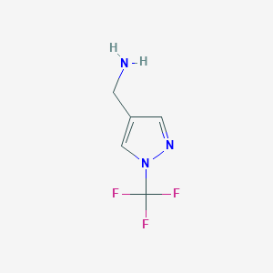 molecular formula C5H6F3N3 B3002910 (1-(Trifluoromethyl)-1H-pyrazol-4-yl)methanamine CAS No. 1706440-17-6