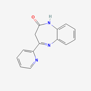 molecular formula C14H11N3O B3002918 4-Pyridin-2-yl-1,3-dihydro-1,5-benzodiazepin-2-one CAS No. 1023813-37-7