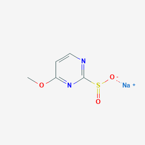 molecular formula C5H5N2NaO3S B3002928 Sodium 4-methoxypyrimidine-2-sulfinate CAS No. 2174001-82-0