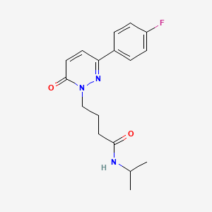 molecular formula C17H20FN3O2 B3002929 4-(3-(4-氟苯基)-6-氧代吡哒嗪-1(6H)-基)-N-异丙基丁酰胺 CAS No. 946215-37-8