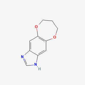 molecular formula C10H10N2O2 B3002941 7,8-dihydro-1H,6H-[1,4]dioxepino[2,3-f]benzimidazole CAS No. 919021-53-7