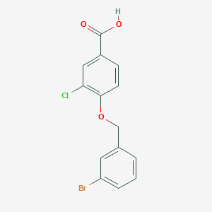 molecular formula C14H10BrClO3 B3002943 4-[(3-Bromophenyl)methoxy]-3-chlorobenzoic acid CAS No. 1275449-85-8