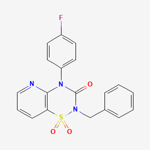 2-benzyl-4-(4-fluorophenyl)-2H-pyrido[2,3-e][1,2,4]thiadiazin-3(4H)-one 1,1-dioxide