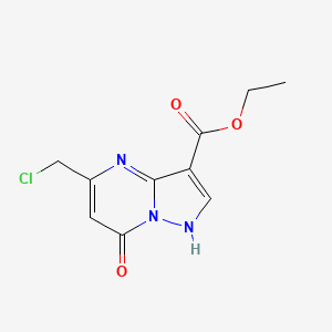 molecular formula C10H10ClN3O3 B3002949 5-(氯甲基)-7-羟基吡唑并[1,5-a]嘧啶-3-羧酸乙酯 CAS No. 1118787-44-2