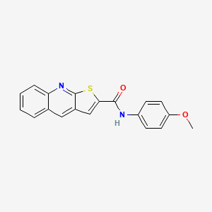 molecular formula C19H14N2O2S B3002954 N-(4-甲氧基苯基)噻并[2,3-b]喹啉-2-甲酰胺 CAS No. 478079-45-7