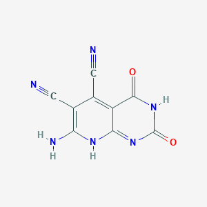 molecular formula C9H4N6O2 B300296 7-amino-2,4-dioxo-8H-pyrido[2,3-d]pyrimidine-5,6-dicarbonitrile 