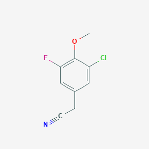 molecular formula C9H7ClFNO B3002965 3-氯-5-氟-4-甲氧基苯乙腈 CAS No. 1000540-93-1