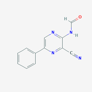molecular formula C12H8N4O B300297 3-Cyano-5-phenyl-2-pyrazinylformamide 