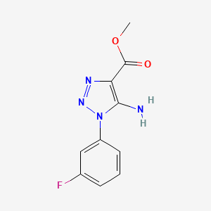 molecular formula C10H9FN4O2 B3002978 methyl 5-amino-1-(3-fluorophenyl)-1H-1,2,3-triazole-4-carboxylate CAS No. 890093-64-8