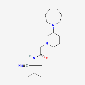 molecular formula C19H34N4O B3002989 2-[3-(azepan-1-yl)piperidin-1-yl]-N-(1-cyano-1,2-dimethylpropyl)acetamide CAS No. 1333750-37-0